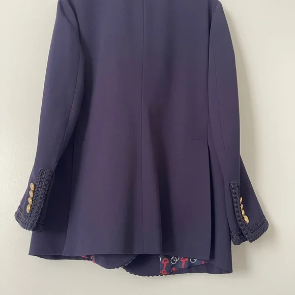 Gucci Navy Blue Single Breasted Blazer Jacket women’s size 38/ US 2 - Picture 11 of 16